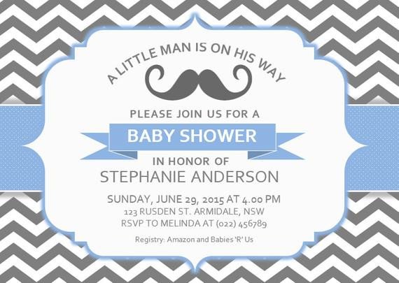 DIY Printable MS Word Baby Shower Invitation Template by
