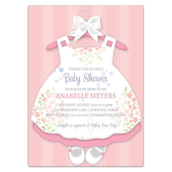 Baby Girl Dress Invitations