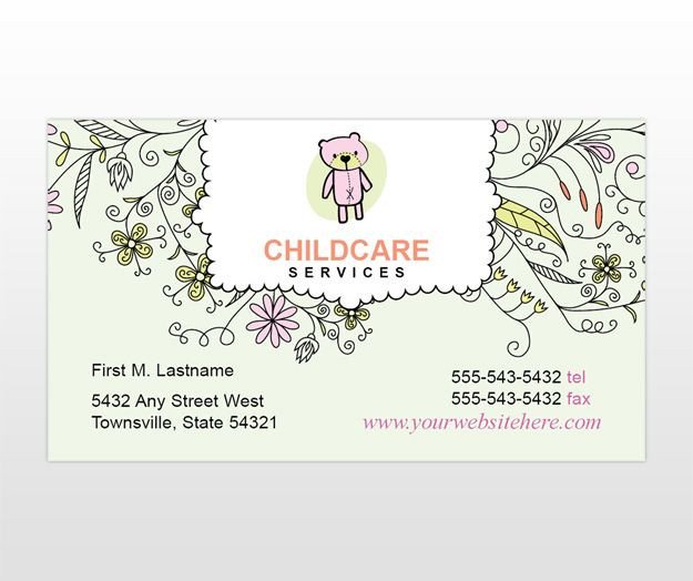 20 best Child Care Business Cards images on Pinterest