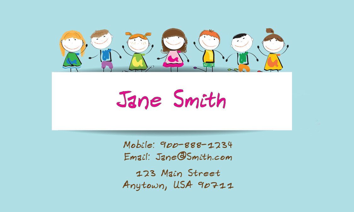 Babysitting and Day Care Business Cards