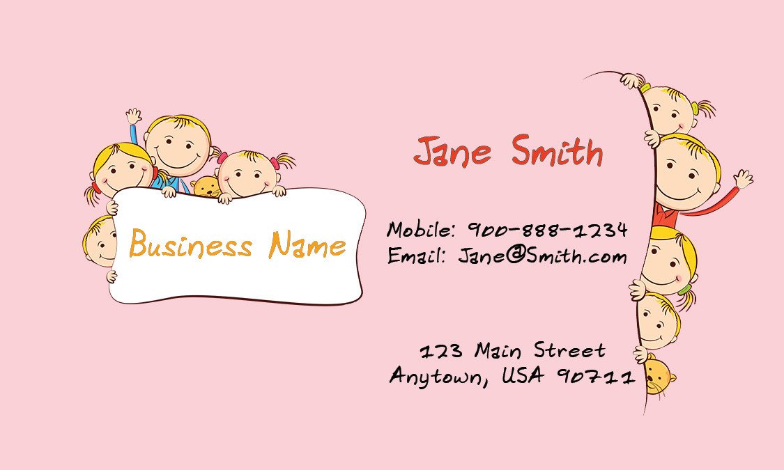 Child Care Business Cards
