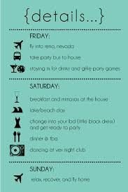 bachelorette party itinerary template Google Search
