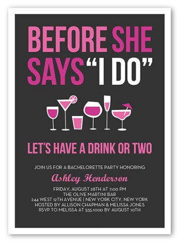Before The I Do Bachelorette Party Invitations