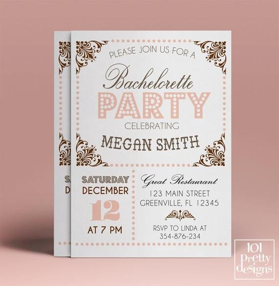Bachelorette party invitation template printable bachelorette