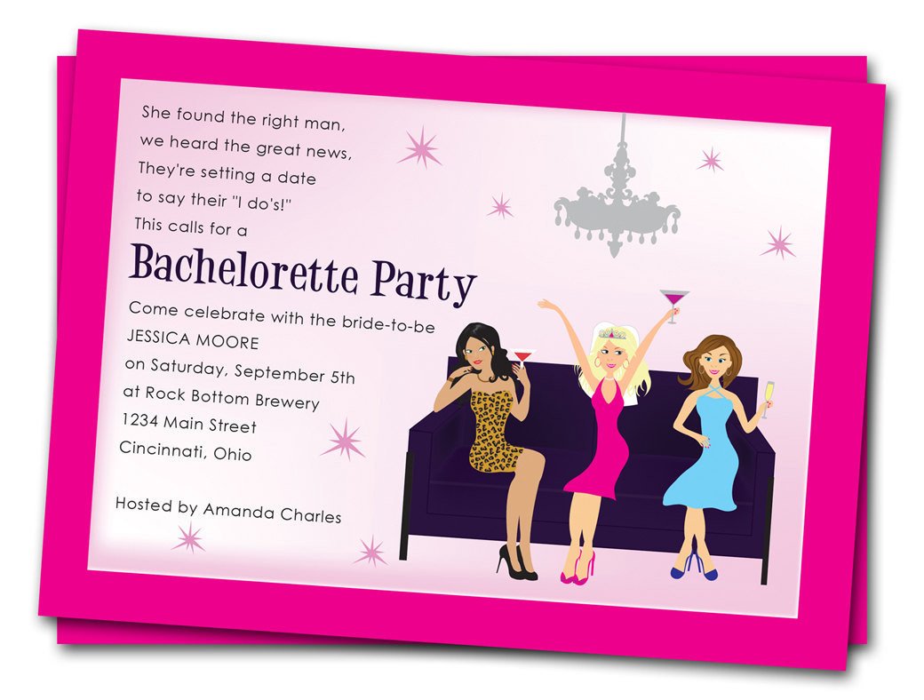 Printable Bachelorette Party Invitations Girls by