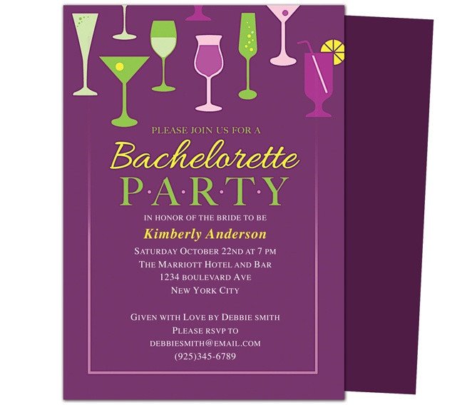 Printable DIY Bachelorette Party Invitations Templates