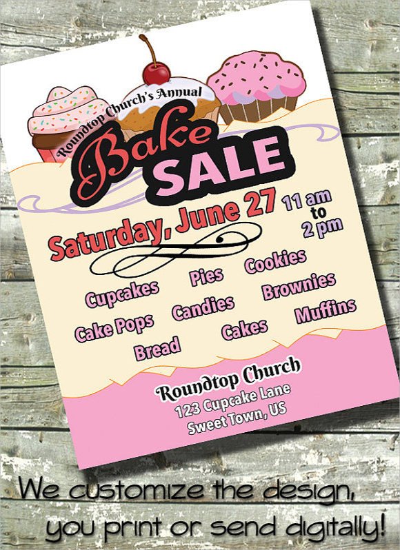 21 Bake Sale Flyers Templates Publisher PSD Ms Word