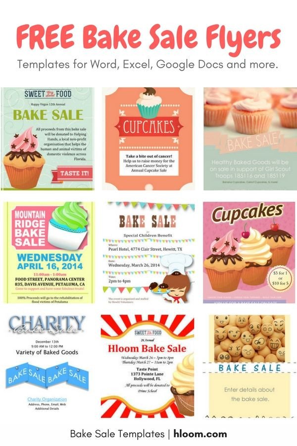 22 best Bake Sale Flyers images on Pinterest