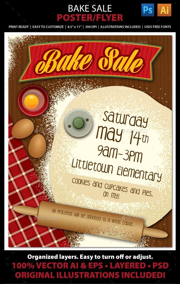 25 Bake Sale Flyer Templates Ms Word Publisher