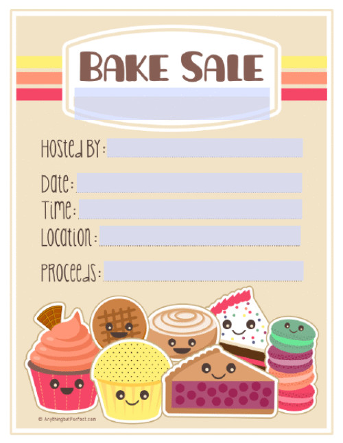 Bake Sale Printable Labels Set