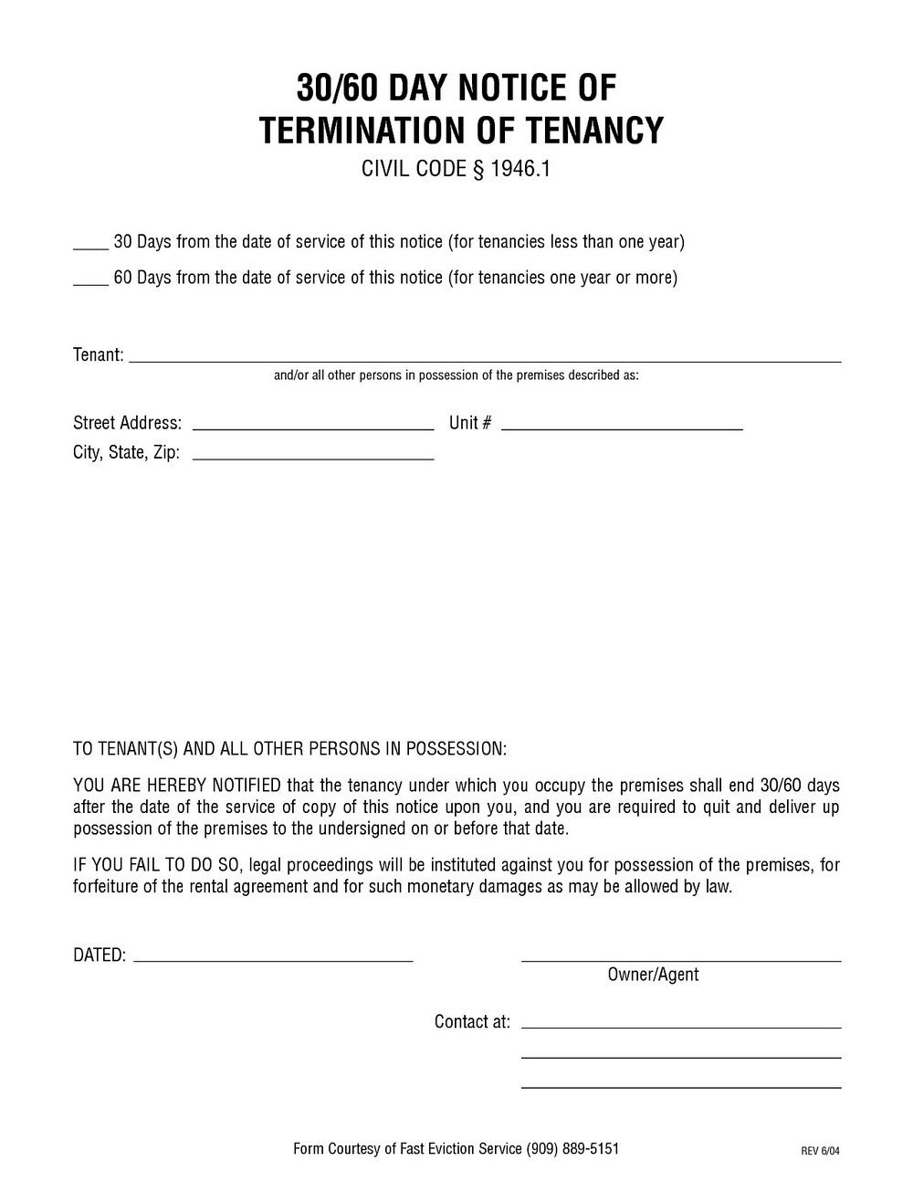 Baltimore City Eviction Notice Form
