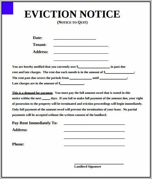Eviction Notice Template New York State