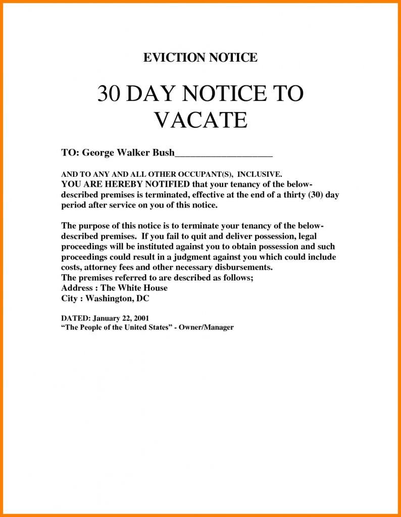 Valid Eviction Letter Template South Africa
