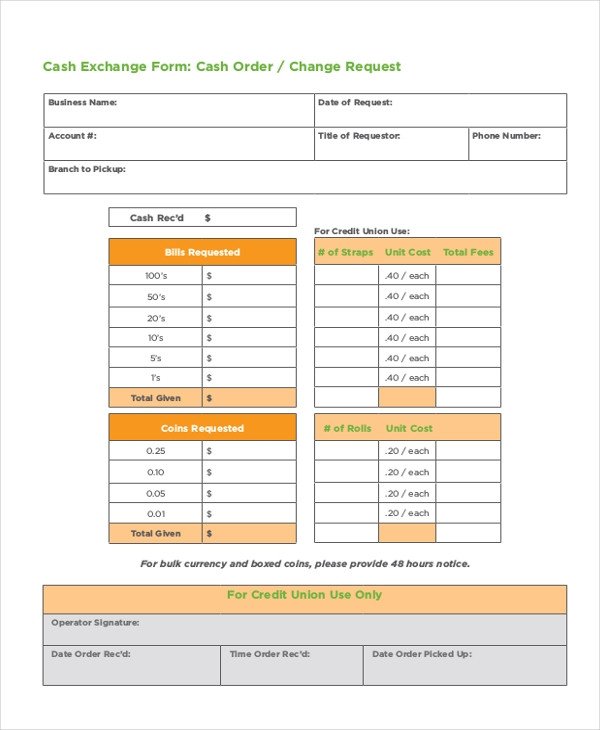 8 Money Order Forms Free Samples Examples Format