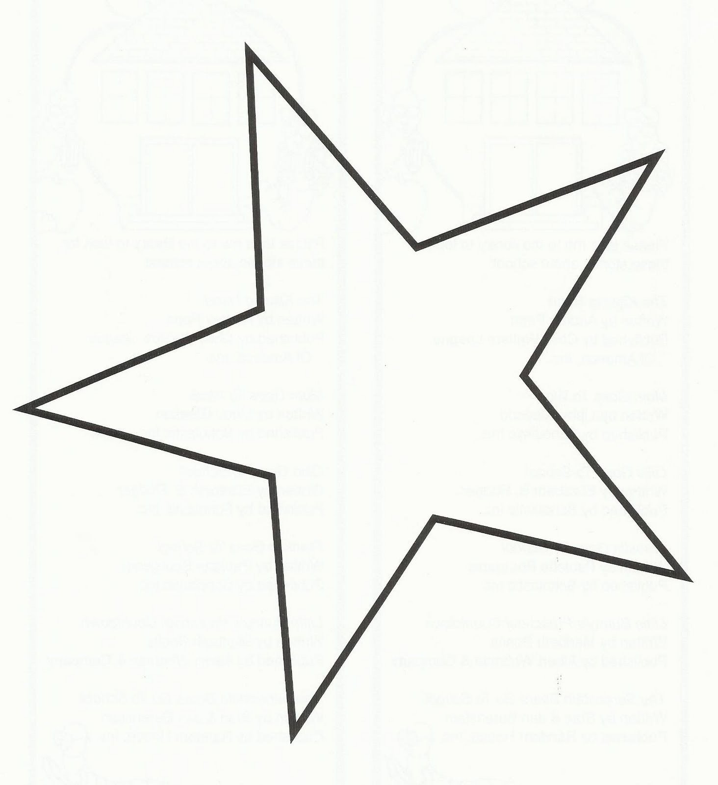 5 Point Star Template Printable crafts