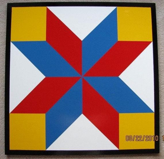 Barn Quilt 8 pointed star pattern 2 x2