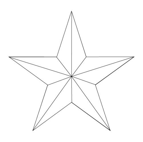 nautical star tattoo 1 outline