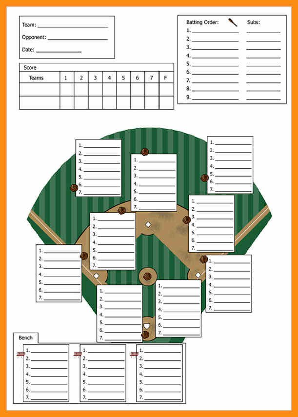 Baseball Lineup Card Template Abstract Sample – KukkoBlock