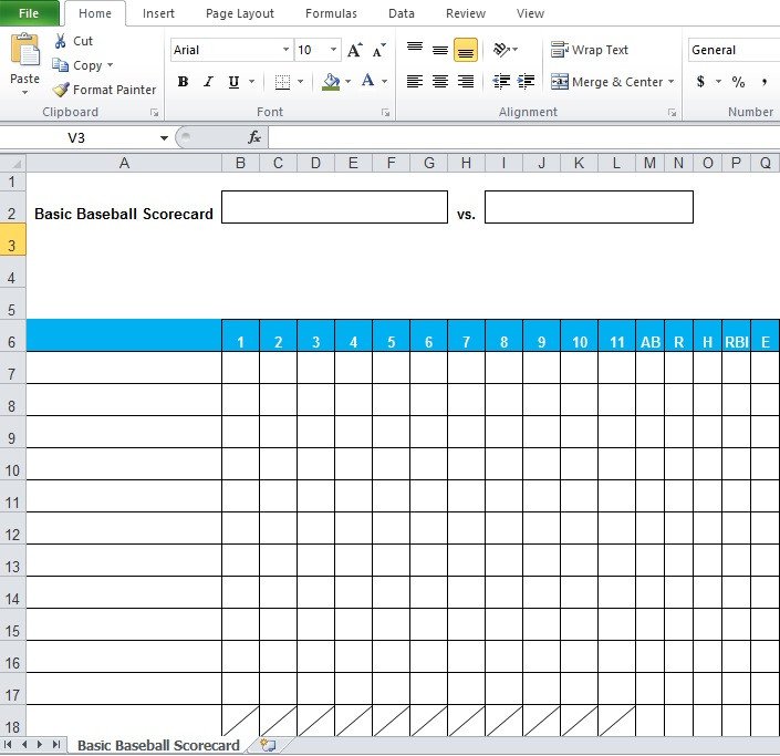 Baseball Stats Spreadsheet Excel Template Excel Tmp