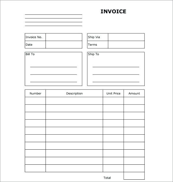 Invoice Template Google Docs Editable Free Download