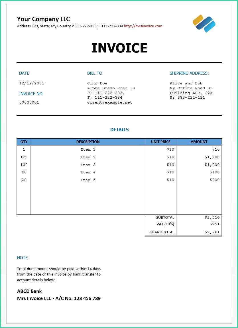 Basic Invoice Template Uk Excel Freelance Free Printable