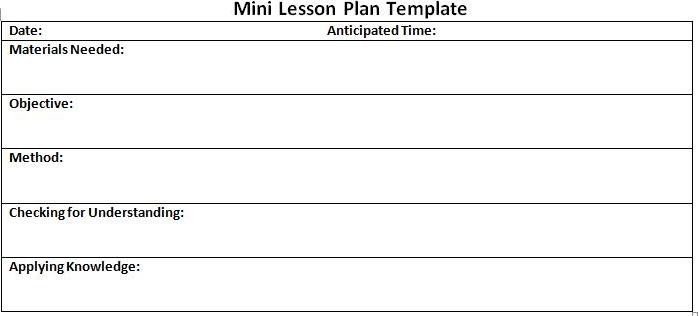 basic lesson plan template sample simple lesson plan