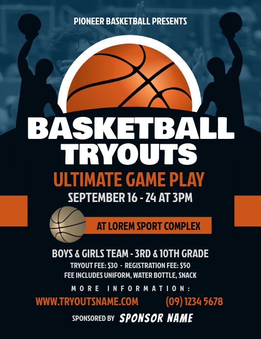 Copy of Basketball Tryouts Flyer