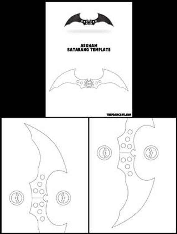 Template for Arkham Batman Batarang from TheFoamCave on