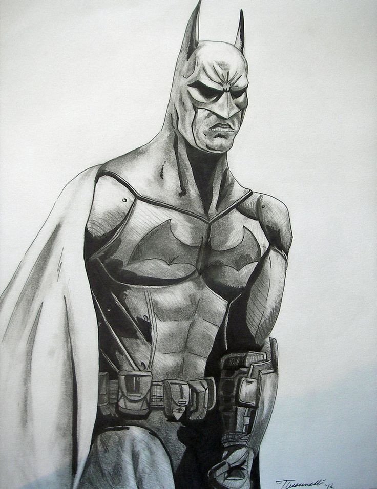 batman drawings in pencil
