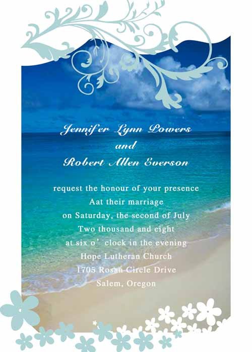 modern seaside summer beach wedding invitations EWI038 as