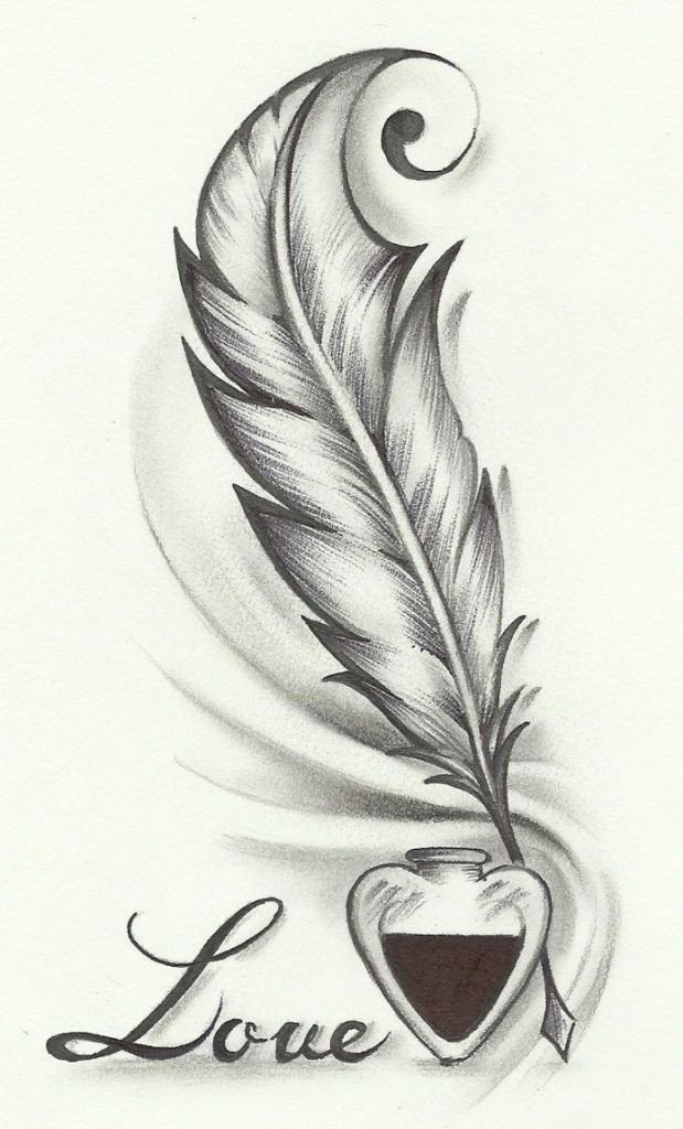 Beautiful Simple Drawings Love 1000 Ideas About Feather