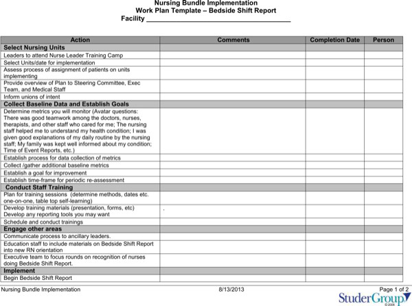 Download Nursing Shift Report Work Scheduletemplate Free