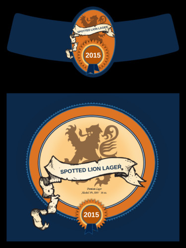 Spotted Lion Lager Beer Bottle Label Label Templates