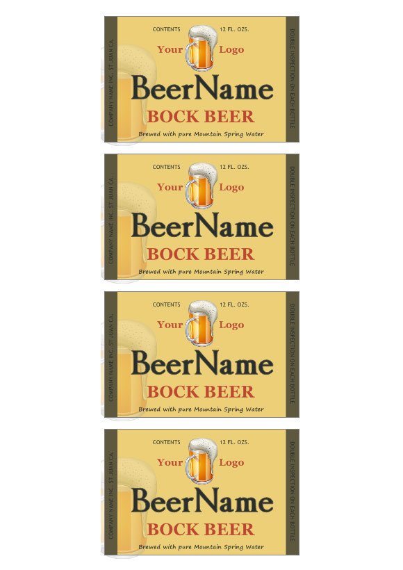Beer label template