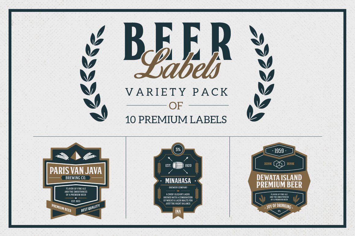 Premium Beer Labels Logo Templates on Creative Market