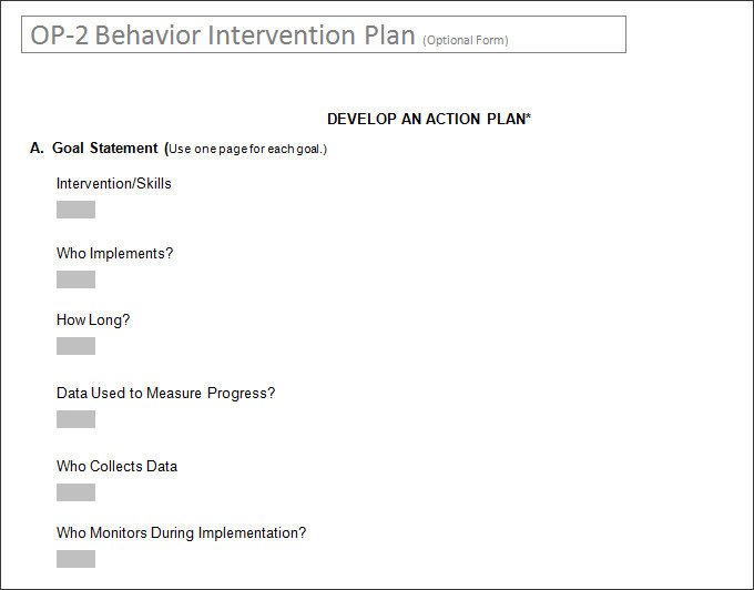 Behavior Intervention Plan Template 4 Free Word PDF