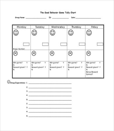 Tally Chart Template 8 Free Word PDF Documents