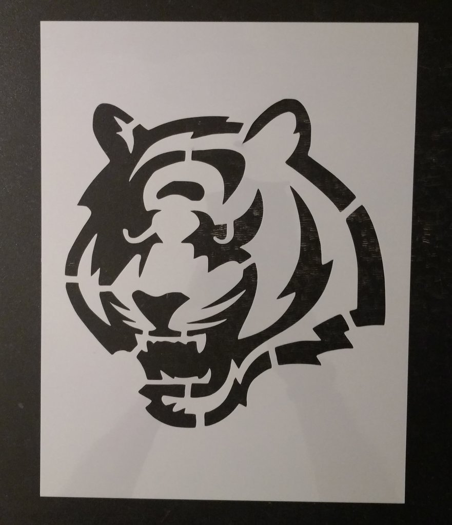 Cincinnati Bengals Tiger Cat Face Custom Stencil – My