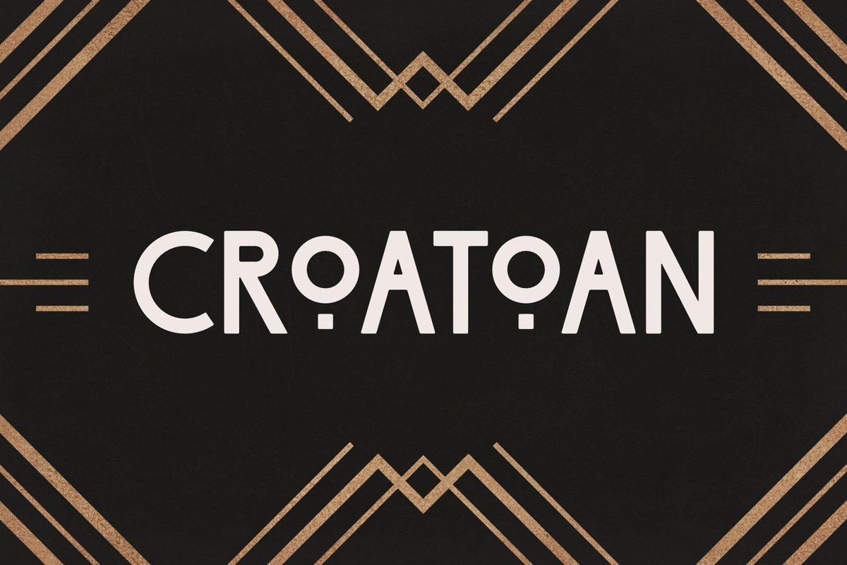 Croatoan Art Deco Headline Font — Medialoot