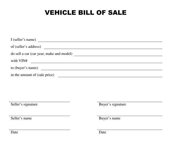 Download Bill Sale Forms – PDF Templates