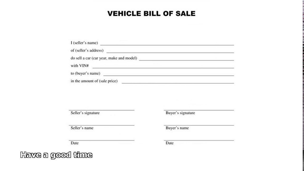 bill of sale car