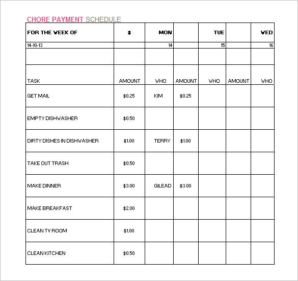 15 Payment Schedule Template PSD PDF Word