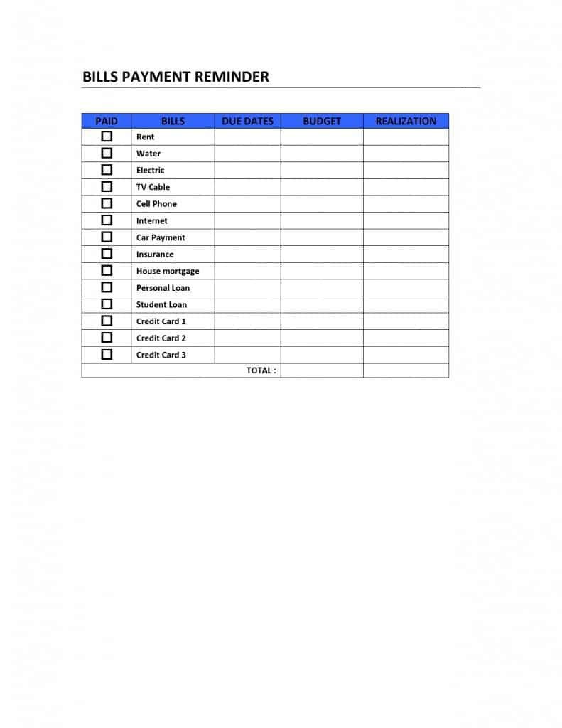Payment Schedule Template Word Excel