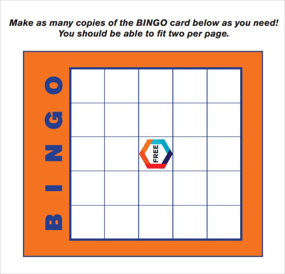 Sample Bingo Card 11 Documents in PDF Word