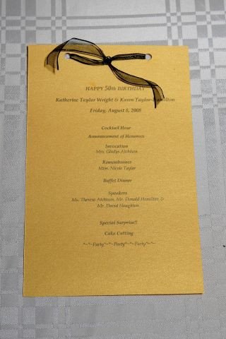 50th Birthday Gala program I designed printed and