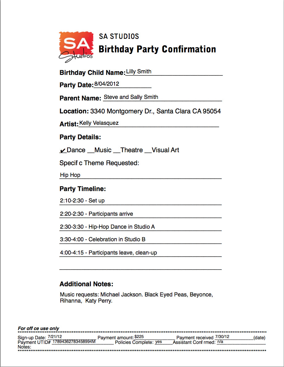 Birthday Party Program Template impremedia