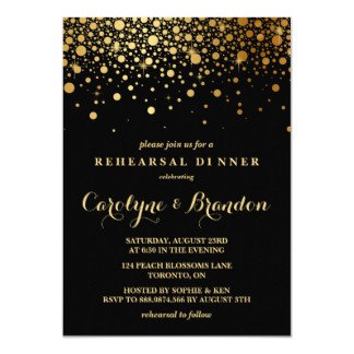 Black And Gold Invitations & Announcements