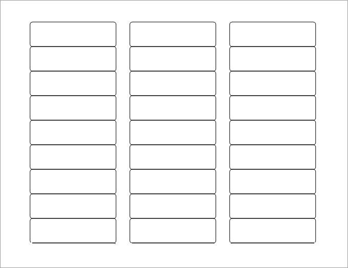 Blank Labels Blank Label Template