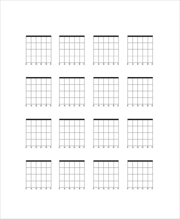 5 Blank Guitar Chord Charts Free Sample Example