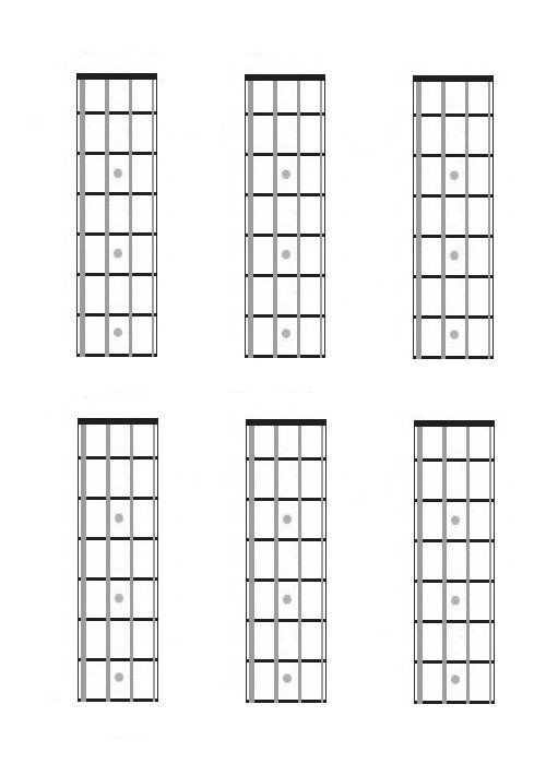 Four String Bass Guitar Charts Fretboard Diagrams